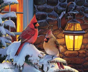 A Snowy Branch - 500pc Jigsaw Puzzle by Sunsout