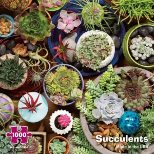 Succulents - 1000pc Jigsaw Puzzle By Re-marks