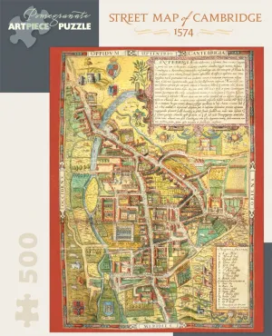 Street Map of Cambridge - 500pc Jigsaw Puzzle by Pomegranate