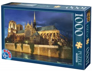 Notre Dame at Night - 1000pc Jigsaw Puzzle by D-Toys