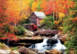 Kodak: Glade Creek Mill, Babcock State Park - 550pc Jigsaw Puzzle by Lafayette Puzzle Factory