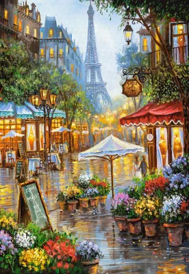Spring Flowers, Paris - 1000pc Jigsaw Puzzle By Castorland