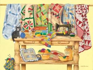 The Quilting Table - 500pc Jigsaw Puzzle By Sunsout