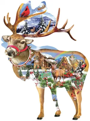 Reindeer Training - 800pc Jigsaw Puzzle by Sunsout