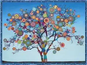 Heussenstamm: Mandala Fruit Tree - 500pc Jigsaw Puzzle by Pomegranate