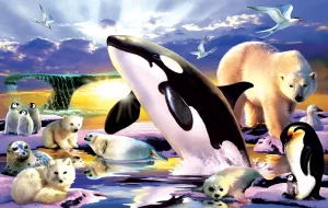 Polar Kingdom - 100pc Jigsaw Puzzle By Sunsout