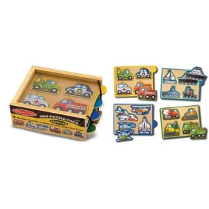Vehicles Puzzle Packs - 4 x 4pc Jigsaw Puzzles by Melissa &amp; Doug