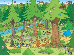 101 Things to Spot in the Woods - 101pc Jigsaw Puzzle by Masterpieces