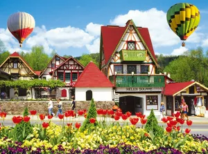 Hot Air Balloons Over Helena - Colorluxe - 1500pc Jigsaw Puzzle by Lafayette Puzzle Factory