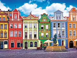 Kodak: Colorful Buildings, Ponzan, Poland - 350pc Jigsaw Puzzle by Lafayette Puzzle Factory