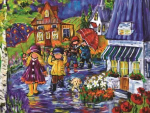 Mertikas: Enchanting Rains - 750pc Jigsaw Puzzle By Standout Puzzles