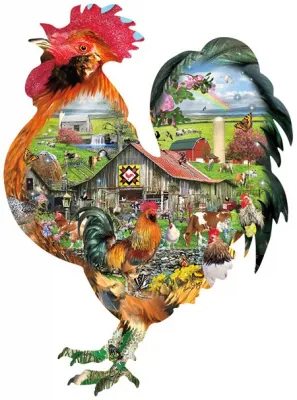Rule the Roost - 1000pc Shaped Jigsaw Puzzle By Sunsout