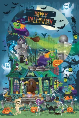 Trick or Treat for All Ages - 625pc Family Jigsaw Puzzle by Sunsout