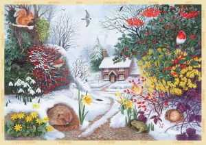 Winter Hedgerow - 500pc Jigsaw Puzzle By Falcon