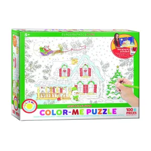 Santa's Sleigh - 100pc Coloring Jigsaw Puzzle by Eurographics