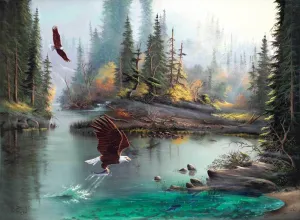 River Eagles - 1000+pc Large Format Jigsaw Puzzle by Sunsout