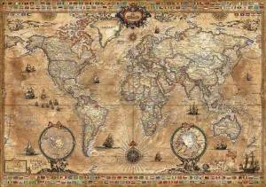 Antique World Map - 1000pc Jigsaw Puzzle By Educa