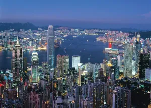 Hong Kong By Night - 2000pc Jigsaw Puzzle by Tomax