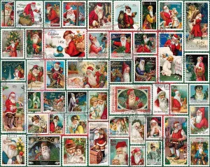 Santa Stamps - 1000pc Jigsaw Puzzle By White Mountain