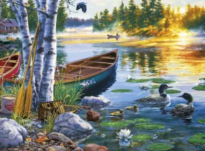 Darrell Bush: Lakeside Morning - 1000pc Jigsaw Puzzle By Buffalo Games