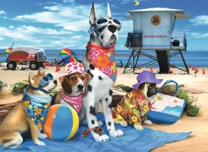 No Dogs on the Beach - 100pc Jigsaw Puzzle by Ravensburger