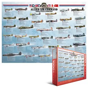 World War II Fighters - 1000pc Jigsaw Puzzle by Eurographics