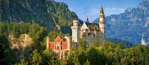 View of Neuschwanstein Castle, Germany - 600pc Jigsaw Puzzle By Castorland