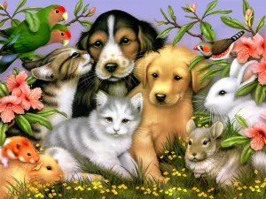 Loveable Pets - 550pc Jigsaw Puzzle by Vermont Christmas Company