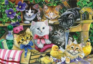 Bathtime Kittens - 260pc Jigsaw Puzzle by Anatolian