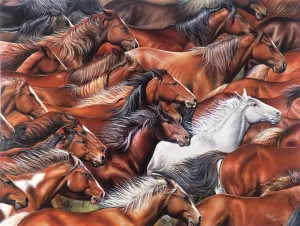 Horse of a Different Color - 500pc Jigsaw Puzzle By Sunsout