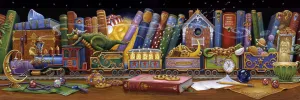 Train of Dreams - 1000pc Panoramic Jigsaw Puzzle by Vermont Christmas Company
