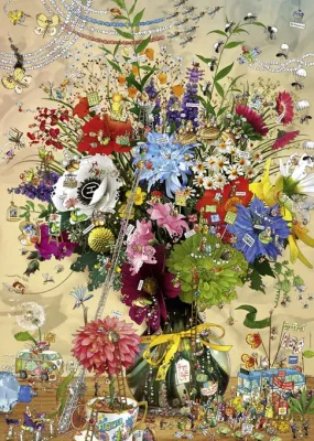 Degano: Flower's Life - 1000pc Jigsaw Puzzle By Heye