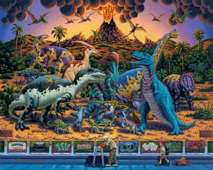 Dinosaur Museum - 500pc Jigsaw Puzzle by Dowdle