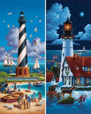 Lighthouses North - 500pc Jigsaw Puzzle by Dowdle