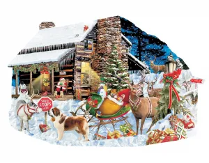 Santa's Rest Stop - 1000pc Shaped Jigsaw Puzzle by SunsOut