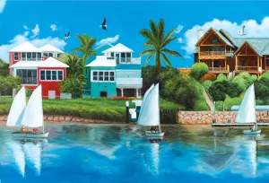 Waterfront Vacation - 1000pc Jigsaw Puzzle by Lafayette Puzzle Factory