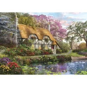 Picture Perfect III: White Stone Cottage - 1000pc Jigsaw Puzzle by Holdson