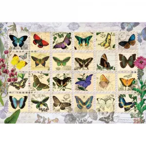 Butterfly Stamps - 500pc Jigsaw Puzzle by Anatolian