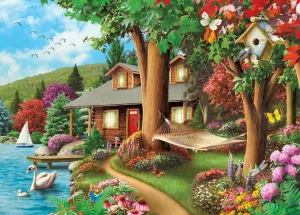 Around the Lake - 1000pc Jigsaw Puzzle by Masterpieces