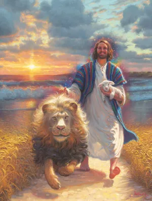 Jesus and the Lamb - 500pc Jigsaw Puzzle By Sunsout