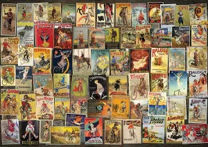 Vintage Poster: Bicycle Collage - 1000pc Jigsaw Puzzle by D-Toys