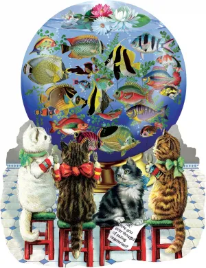 Kitties in the Kitchen - 1000pc Shaped Jigsaw Puzzle By Sunsout