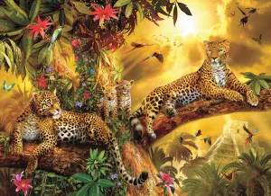 Jungle Jaguars - 500+pc Jigsaw Puzzle by Sunsout