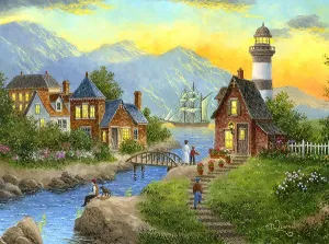 Bayside Afterglow - 1000pc Jigsaw Puzzle By Sunsout