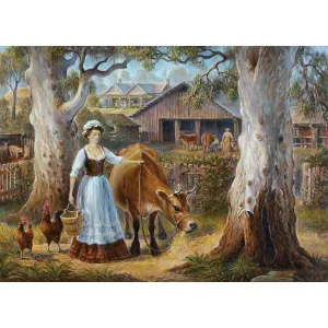 Redgum Ranges: Ready for Milking - 1000pc Jigsaw Puzzle by Holdson