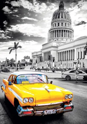 Taxi in La Havana, Cuba - 1000pc Jigsaw Puzzle by Educa