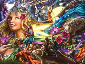 Queen of the Night Fairies - 750pc Jigsaw Puzzle by Lafayette Puzzle Factory