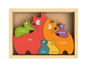 Cat Family - EcoFriendly Wooden Puzzle
