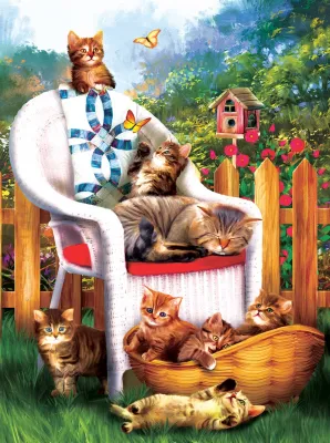 Mama's Cat Nap - 1000pc Jigsaw Puzzle by Sunsout