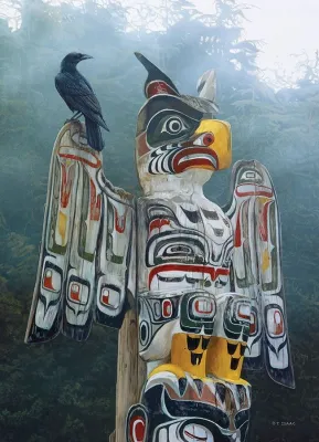 Totem Pole in the Mist - 1000pc Jigsaw Puzzle by Cobble Hill